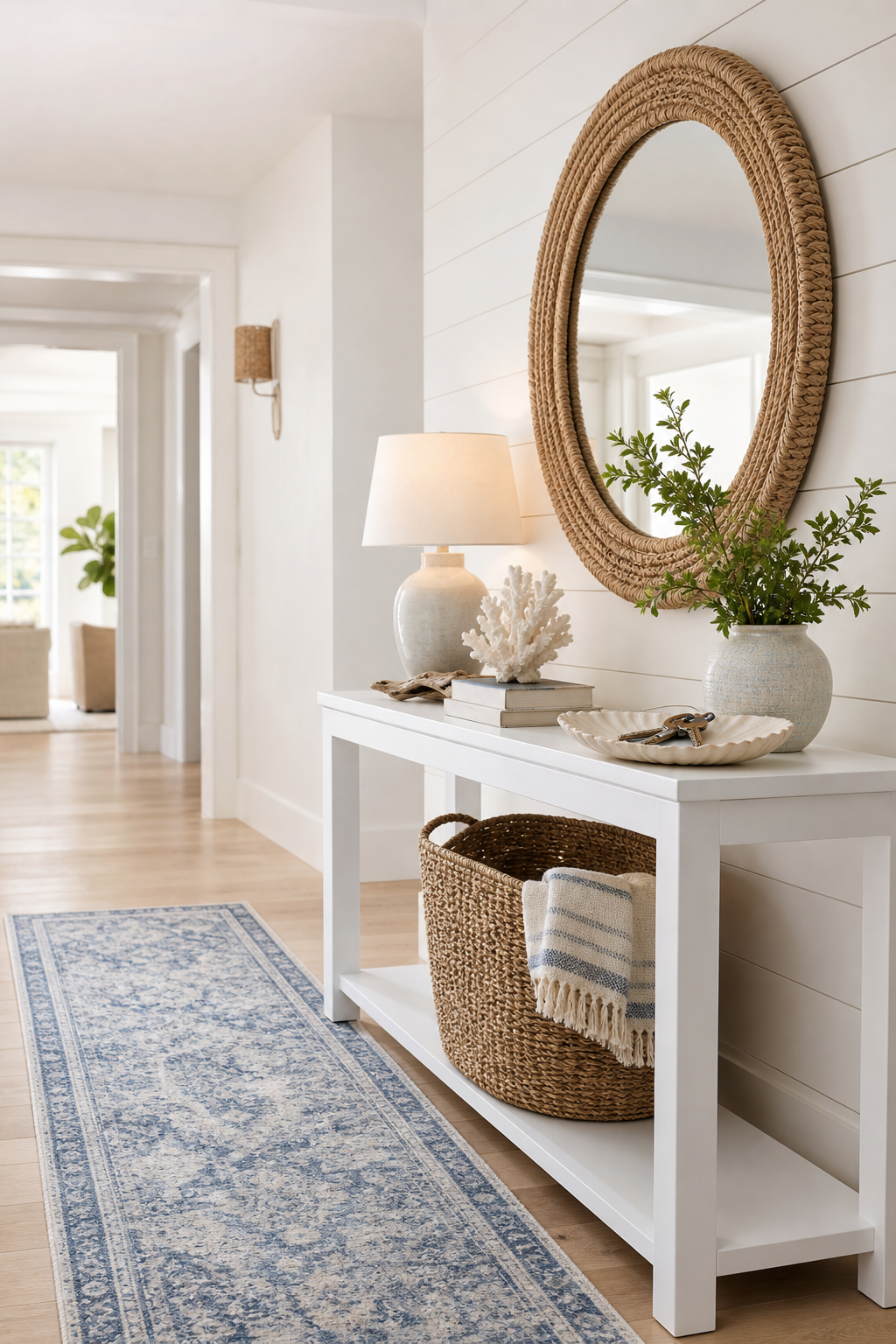 Coastal Entryway Amazon Finds finished room setup