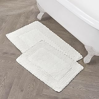 Soft white bath rug