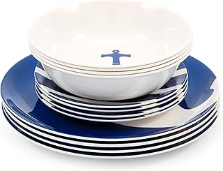 Blue white dinnerware