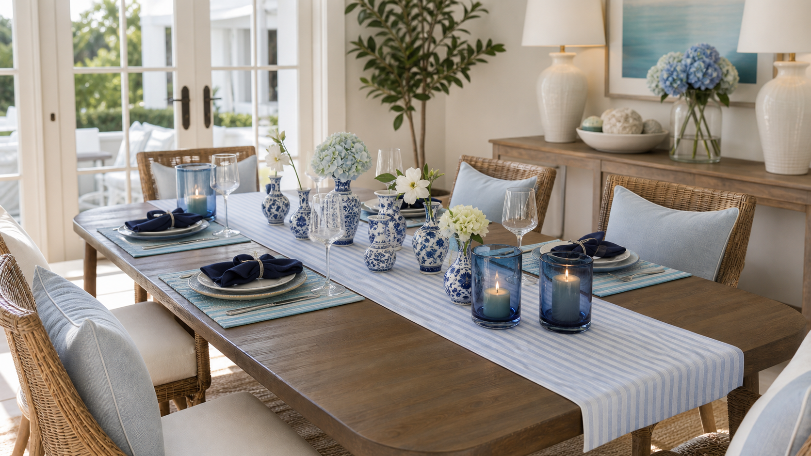 Coastal Grandmother Dining Room Amazon Finds finished setup hero image