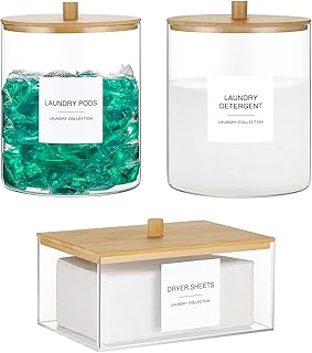 White ceramic detergent jar