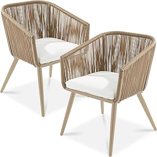 Wicker outdoor dining chairs