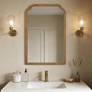 Classic white bathroom mirror