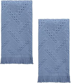 Blue white hand towels