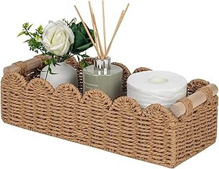 Wicker bathroom basket