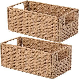 Rattan storage baskets