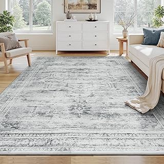 Blue and white area rug