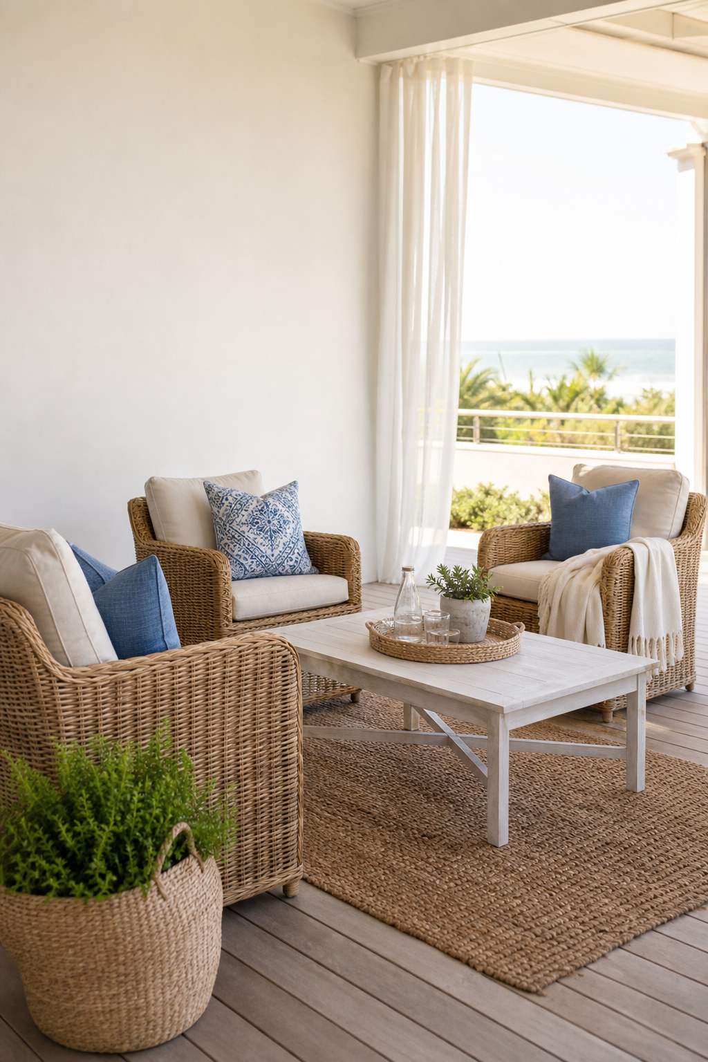 Coastal Patio Amazon Finds finished room setup