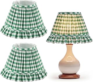 Ruffled or pleated bedside lamp
