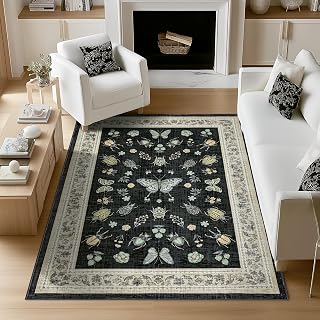 Vintage floral area rug