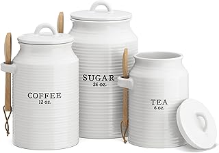 Ceramic coffee canisters