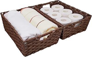 Wicker towel basket