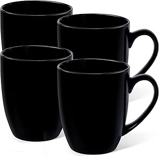 Black ceramic mugs