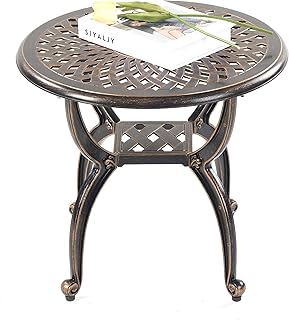 Dark garden side table