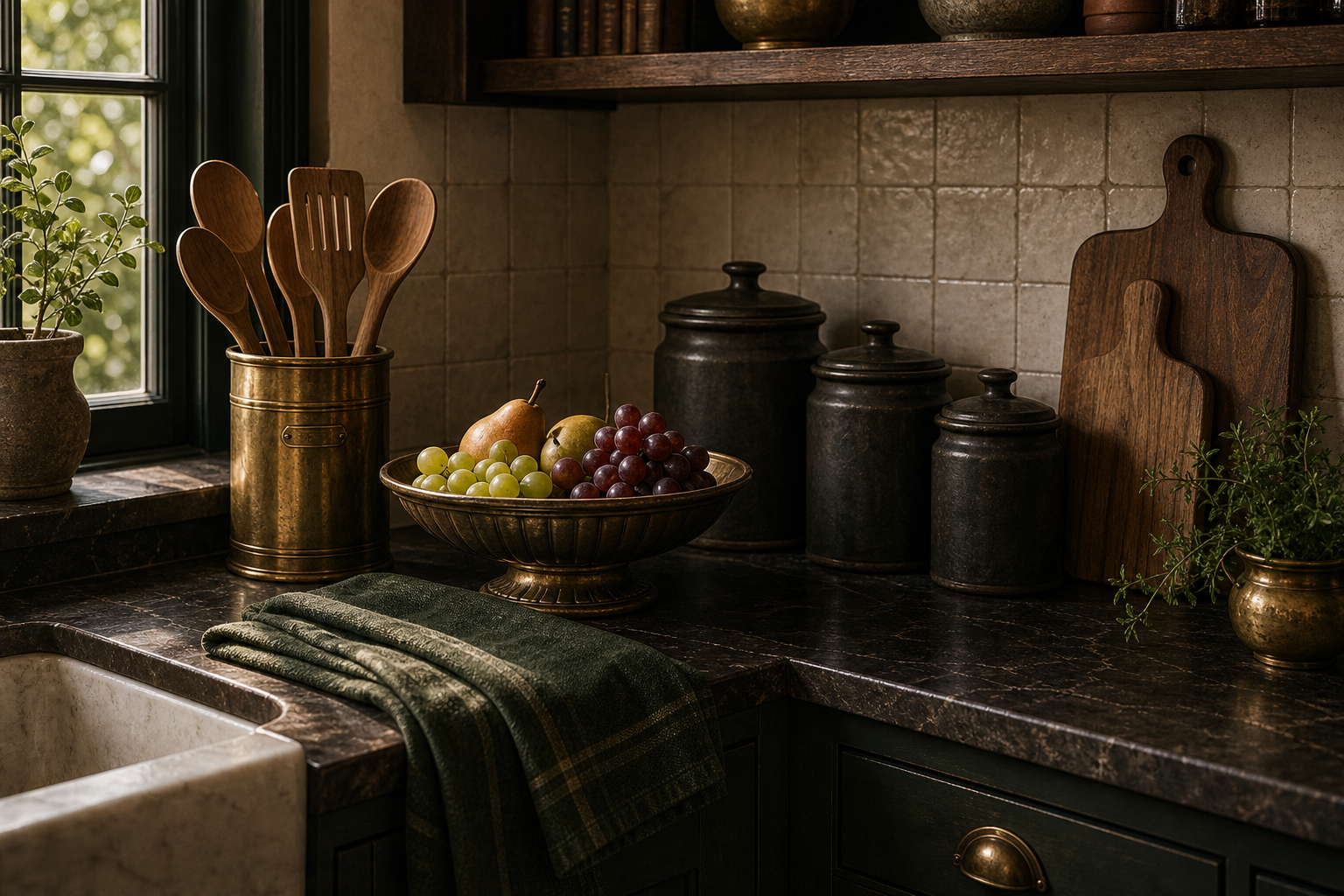 Dark Academia Kitchen Amazon Finds finished room setup