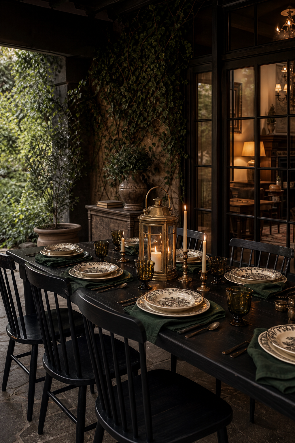 Dark Academia Outdoor Dining Amazon Finds finished room setup