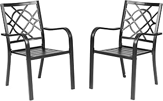Black metal patio chairs