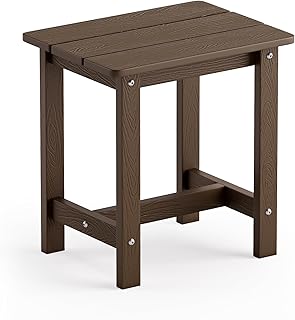Dark outdoor side table
