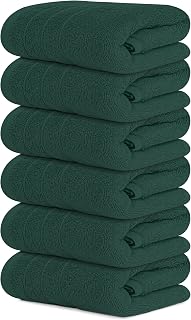 Deep green hand towels