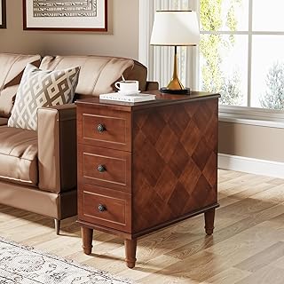 Dark wood side table
