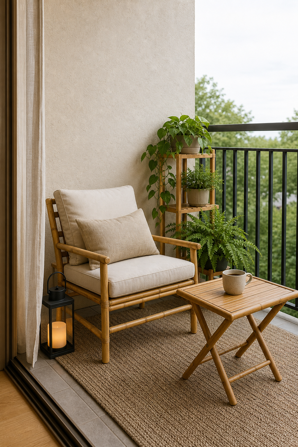 Japandi Balcony Amazon Finds finished room setup