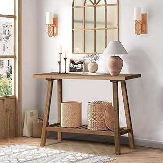 Light wood console table