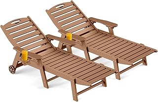 Teak garden lounge chair