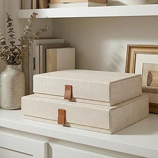 Linen storage boxes