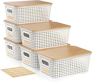 Bamboo storage boxes