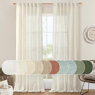 Linen curtain panels