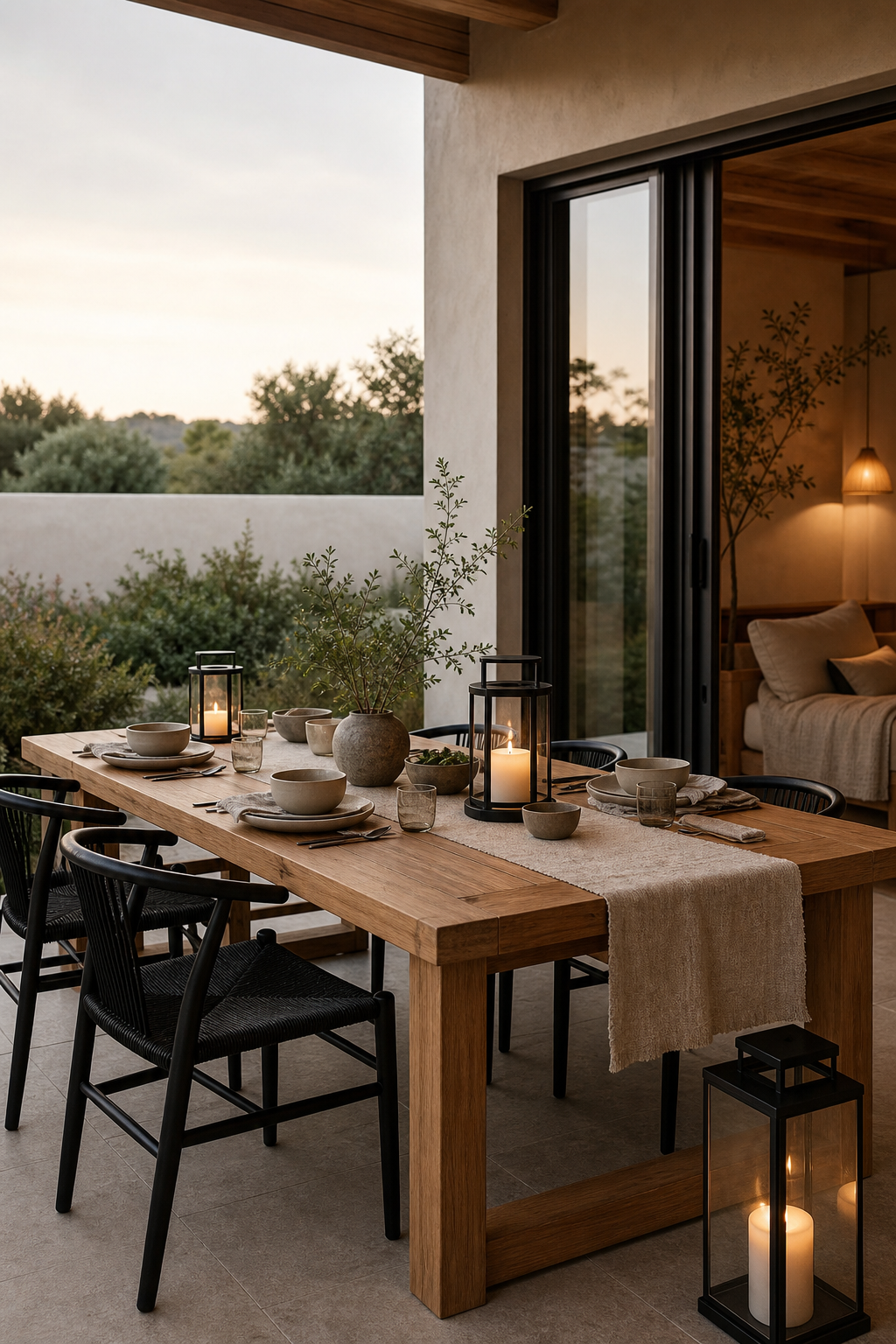 Japandi Outdoor Dining Amazon Finds finished room setup