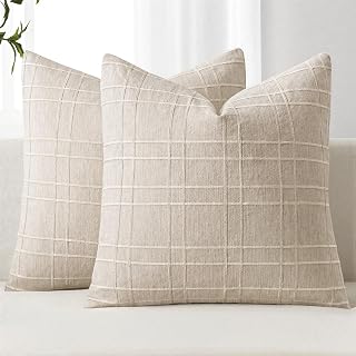 Linen throw pillow