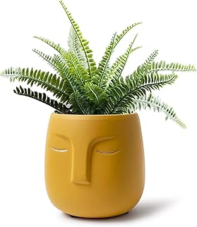 Amber glass planter