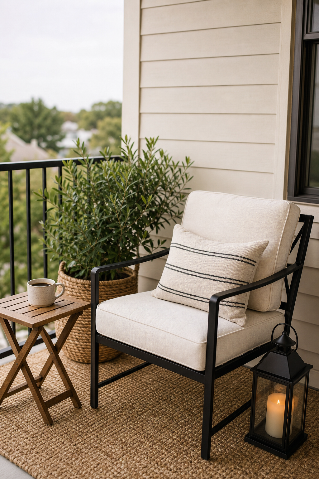 Modern Farmhouse Balcony Amazon Finds finished room setup