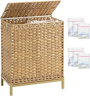Striped laundry hamper