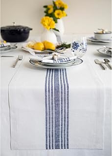 Striped outdoor table runner