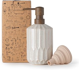 Matte ceramic soap dispenser