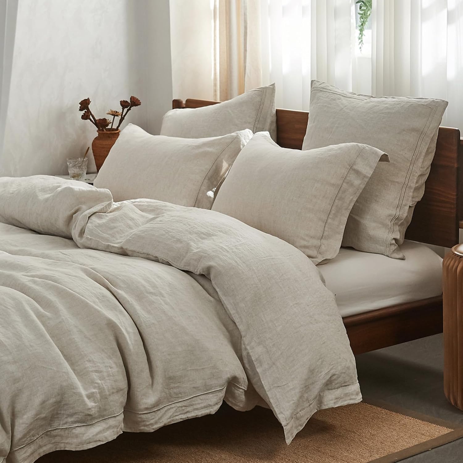 Simple&Opulence natural linen duvet cover set