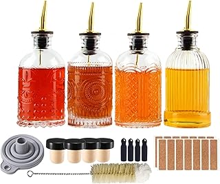 Glass syrup bottles