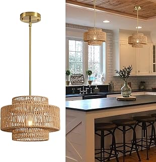Woven pendant light
