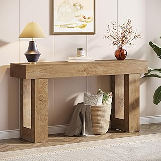 Wood console table