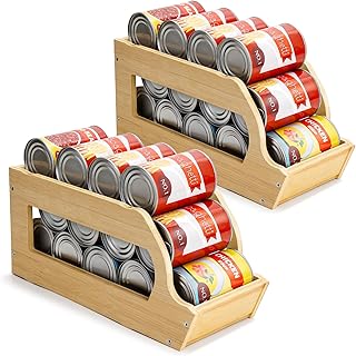 Bamboo can rack