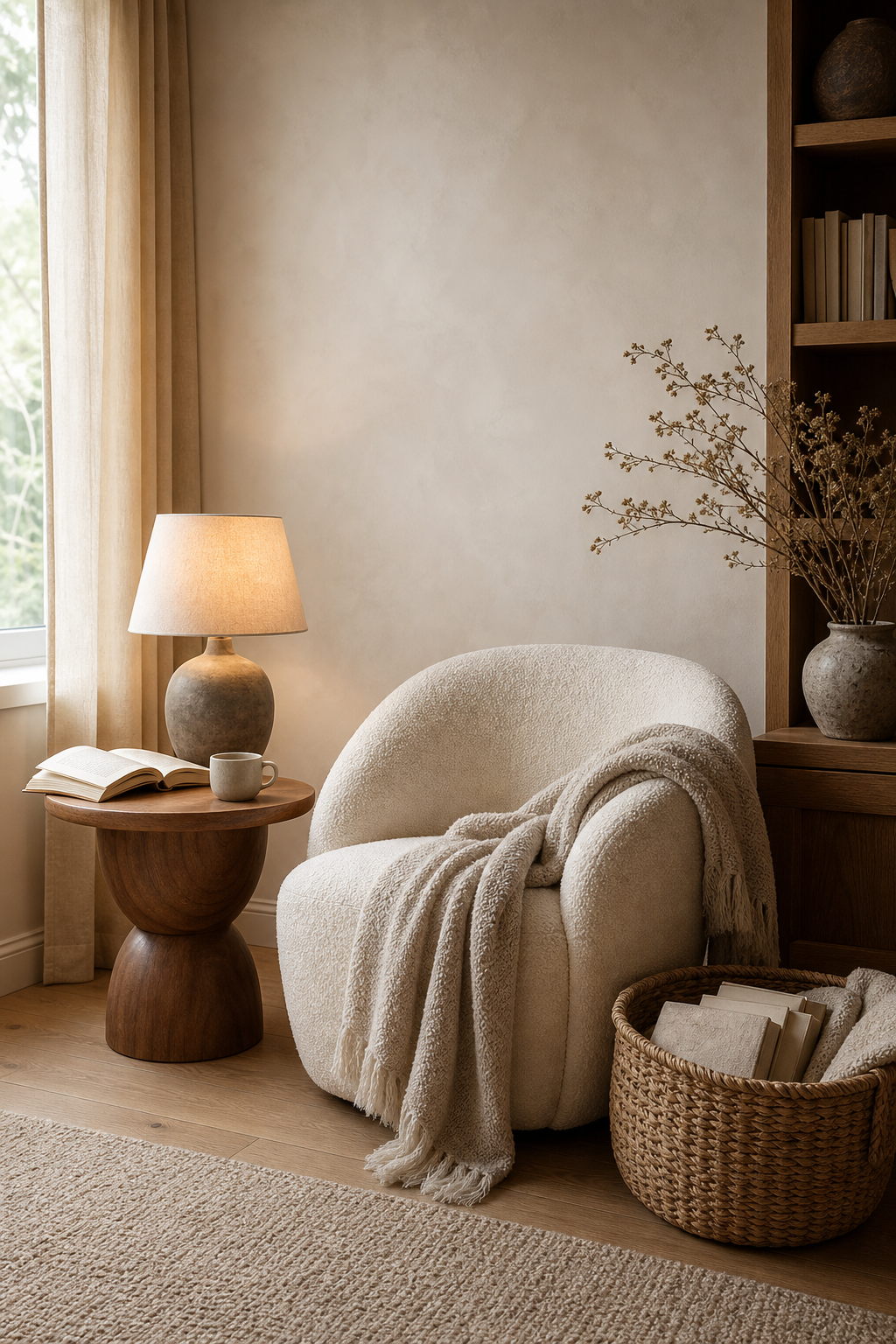 Organic Modern Reading Nook Amazon Finds finished room setup