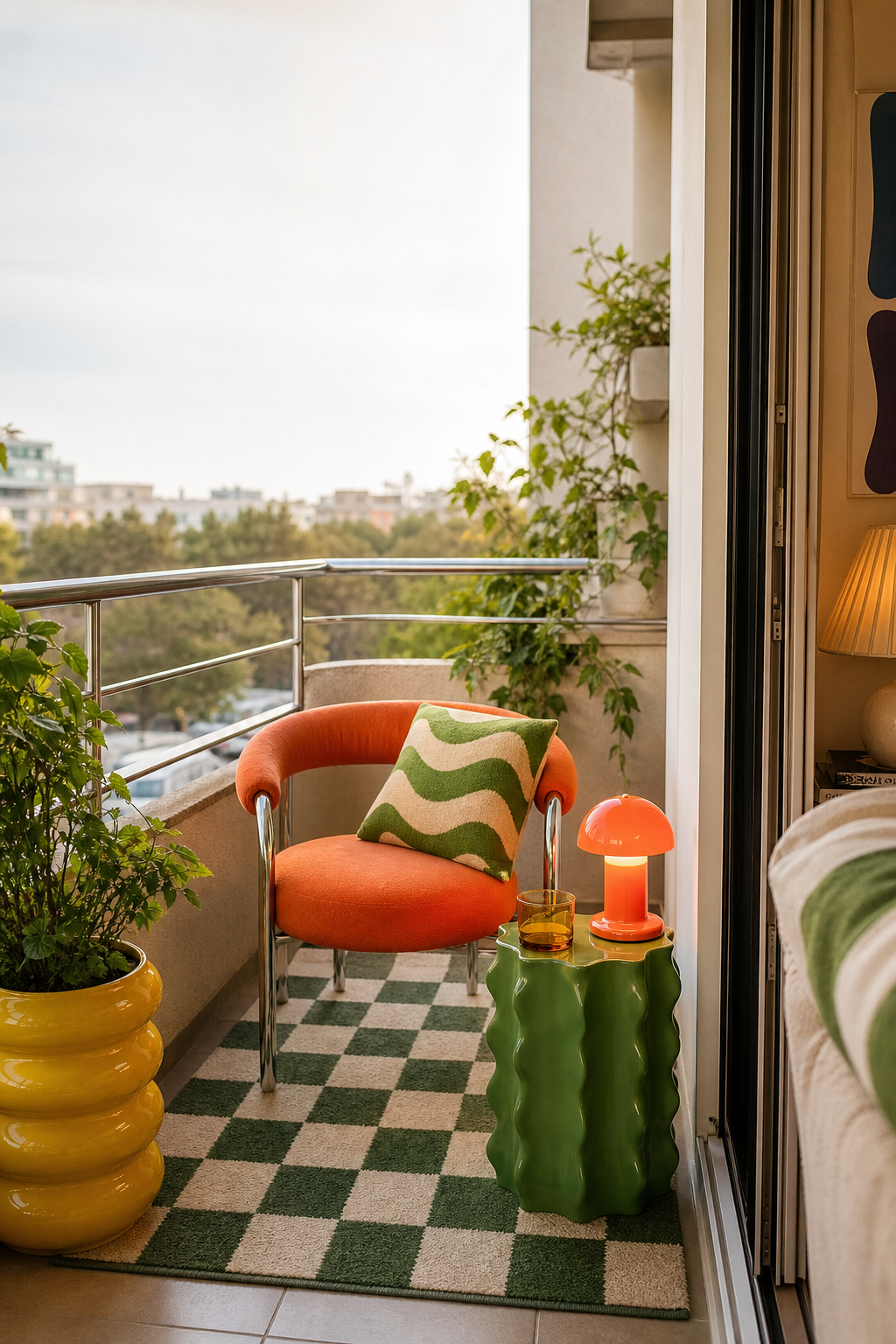 Retro Postmodern Balcony Amazon Finds finished room setup