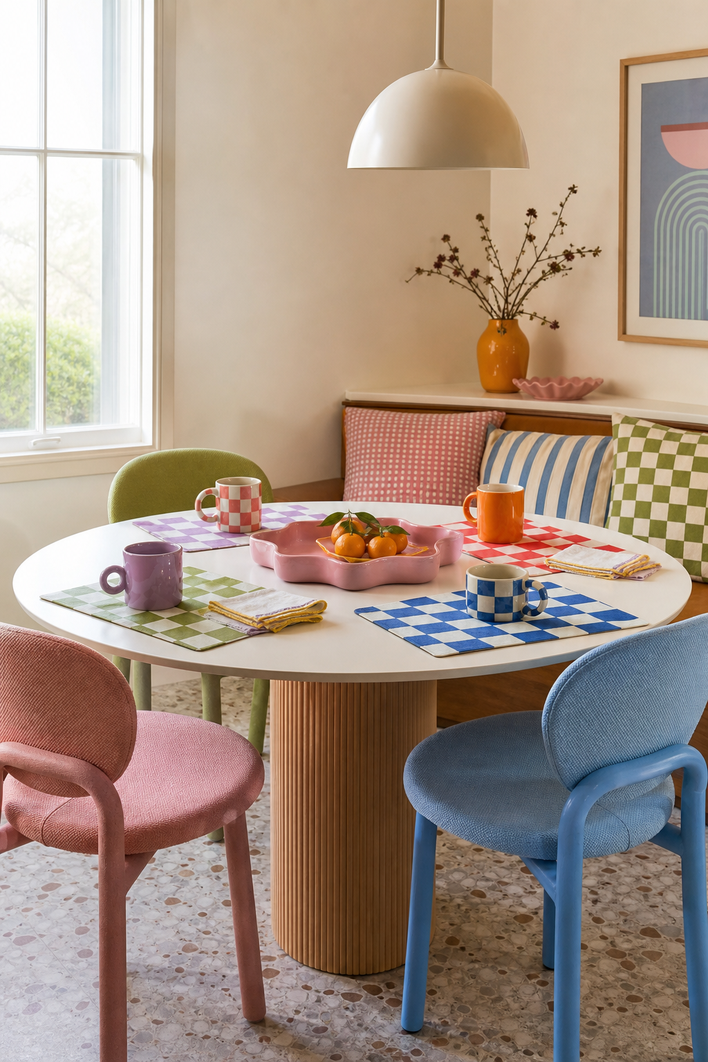 Retro Postmodern Breakfast Nook Amazon Finds finished room setup