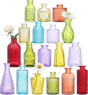 Colourful glass vase
