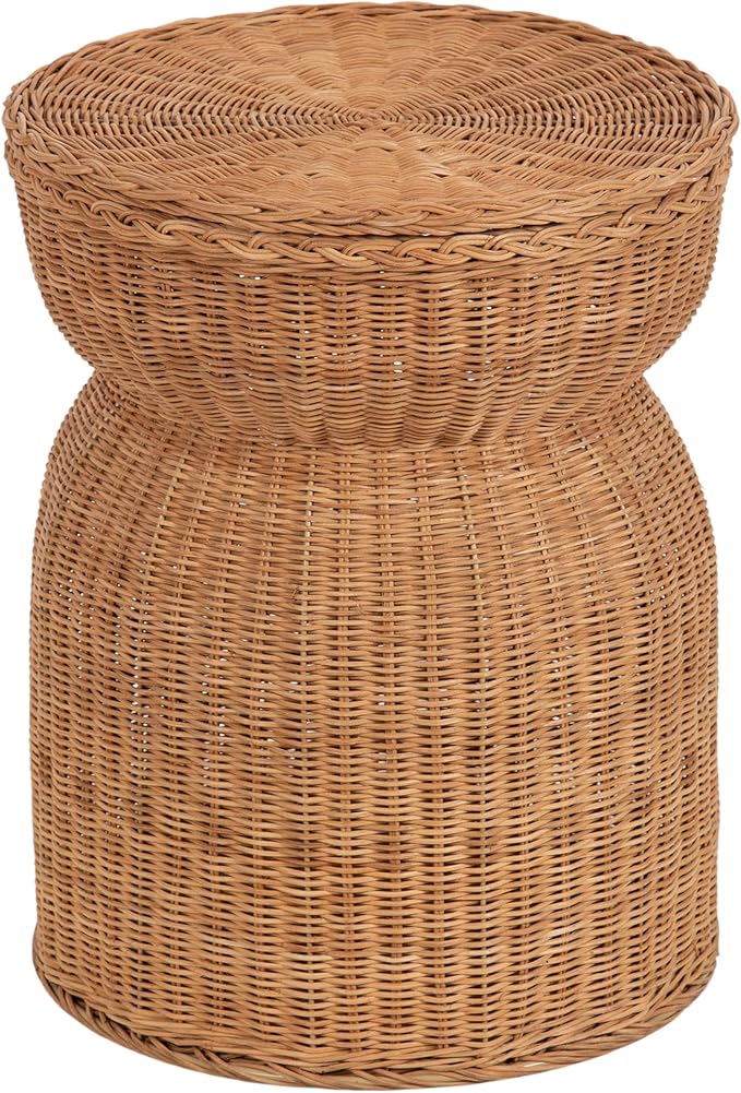 Woven storage side table